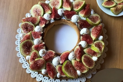 Crostata con crema al mascarpone e fichi