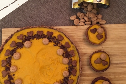 Frolla al cacao e crema alla zucca