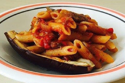 Pasta alla norma, nella melanzana