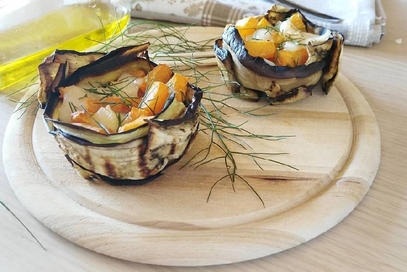 Cestini di melanzane alla zucca