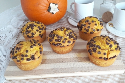 Muffin zucca e gocce di cioccolato