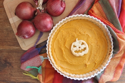 Torta salata con crema di zucca