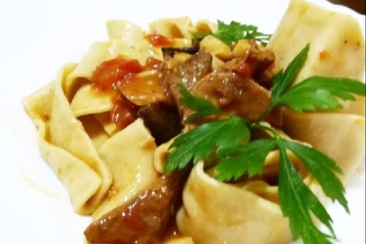 Pappardelle alle castagne con porcini