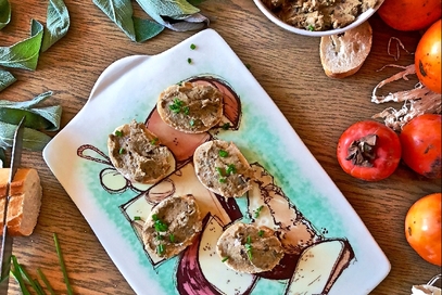 Patè vegetale di melanzane per crostini