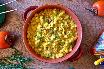 Zuppa di lenticchie rosse al curry e fagiolini