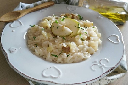 Risotto al prosecco e pere al profumo di tartufo