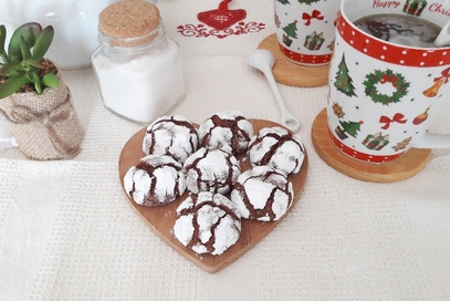 Crinkle chocolate cookies