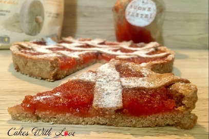 Crostata integrale con marmellata di mele cotogne