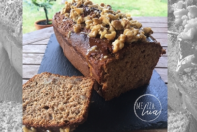 Plumcake con zucchero di cocco, noci e miele