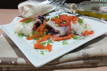 Involtini di polenta bianco perla con taleggio