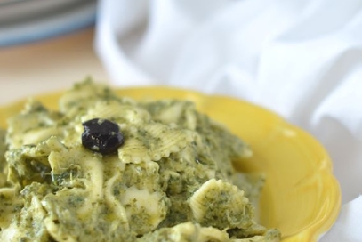 Pasta con crema di cime di rapa e olive