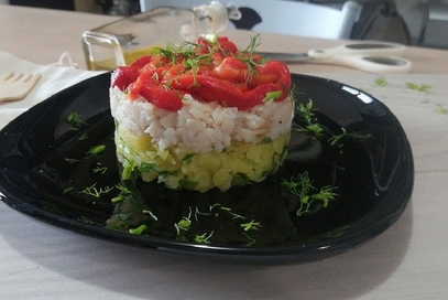 Tortino di gallinella di mare e peperoni