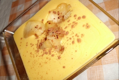 Crema di zabaione con mele al rum