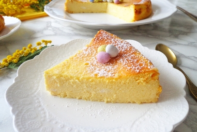 Cheesecake con yogurt, philadelphia e ricotta