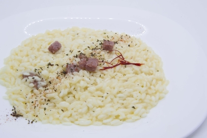 Risotto al ciauscolo ed erbe aromatiche