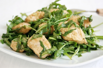 Bocconcini di pollo alla rucola