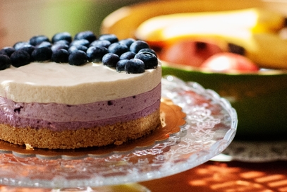 Ombre cheesecake ai mirtilli