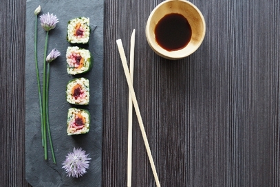 Vegan sushi rolls