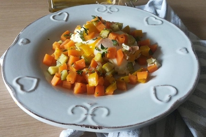 Uova in tegame alle verdure