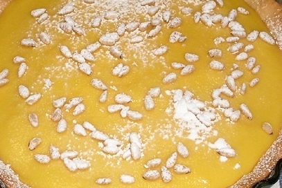 Crostata con crema di limone e pinoli bimby