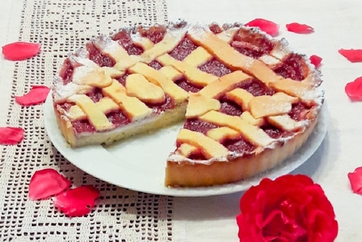 Crostata con ricotta e marmellata