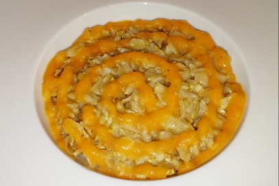 Porridge con crema di pomodoro