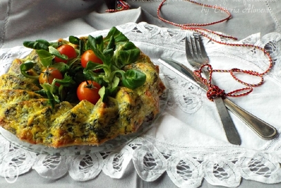 Corona di frittata con bietole