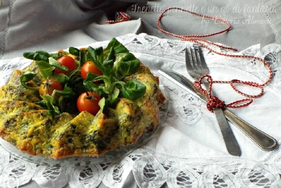 Corona di frittata con bietole