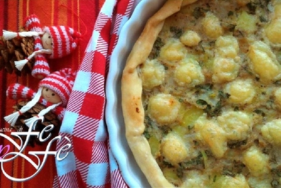 Quiche con patate, topinambur e tuma