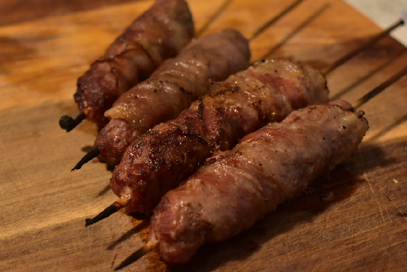 Arrosticini di carne macinata e guanciale