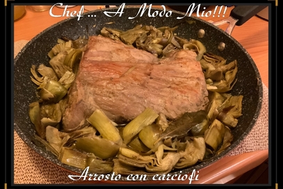 Arrosto con carciofi