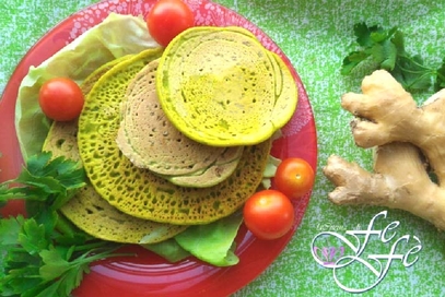 Pancake salati con farina di piselli