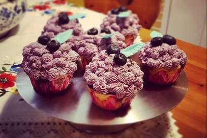 Cupcakes allo yogurt e mirtilli