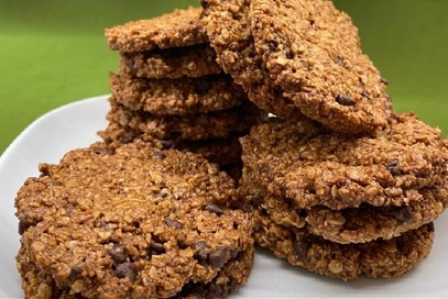 Biscotti avena integrale con gocce di cioccolato