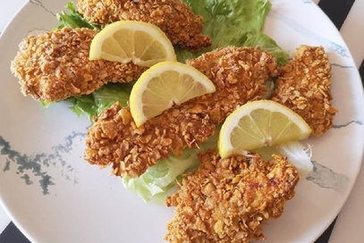 Nuggets di pollo ai corn flakes